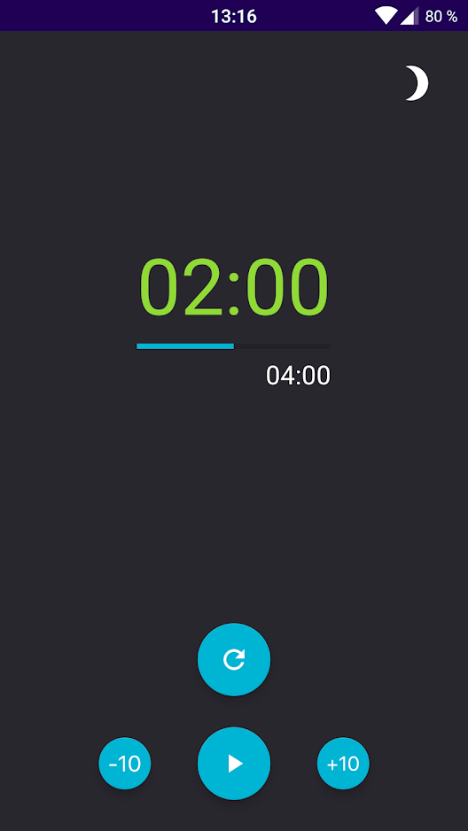 Screenshot of Timer app